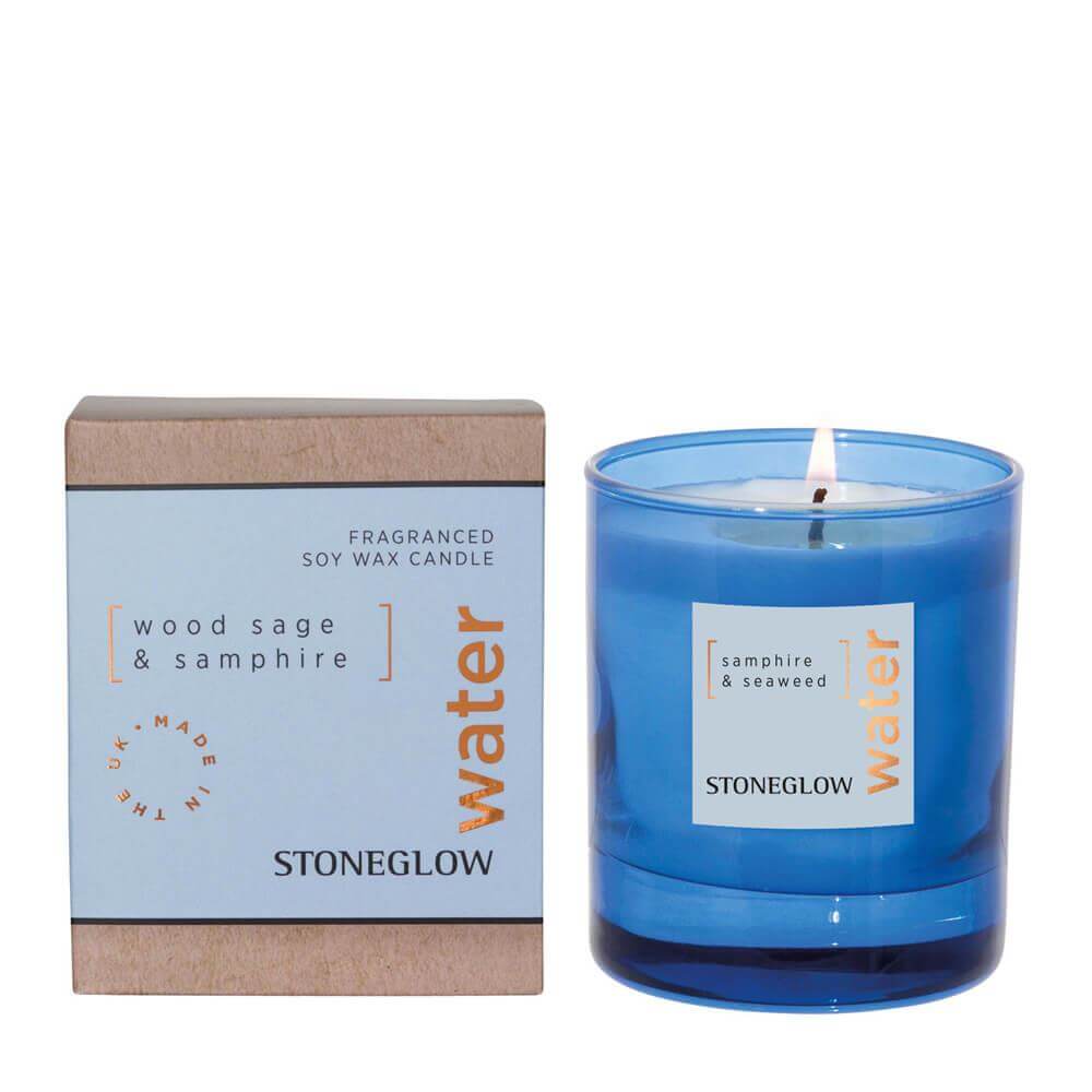 Stoneglow Elements Water Wood Sage & Samphire Scented Candle Tumbler